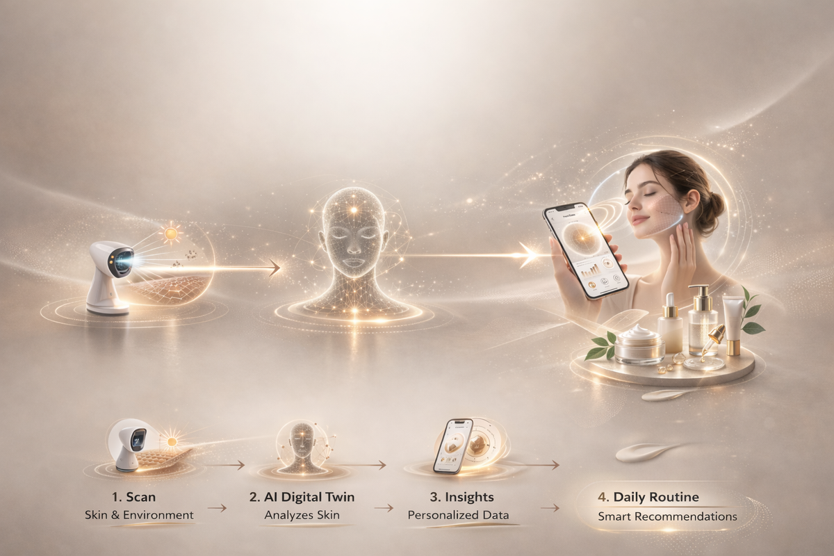 Skincare routine and signal inputs